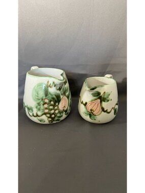 2 John B. Taylor Ceramic Creamers Harvest Design Figurative